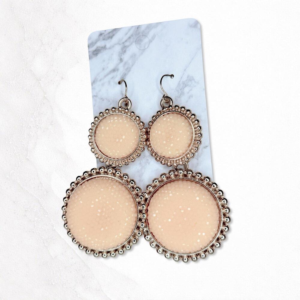 7239. Yellow Statement Earrings Plastic